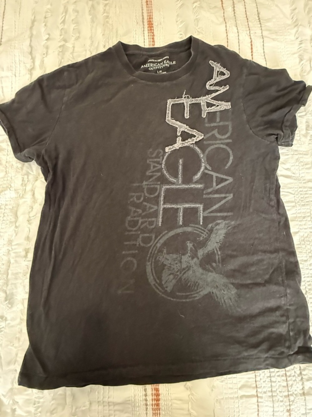 American Eagle Outfitters junior Charcoal Graphic Tee